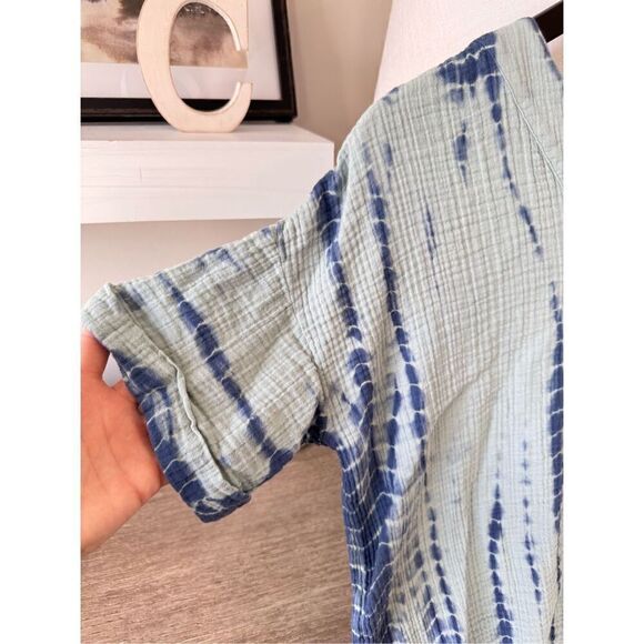 Pure J. Jill Tie Dye Cotton V Neck Pullover Blouse Women’s Size Small Petite - Picture 2 of 8